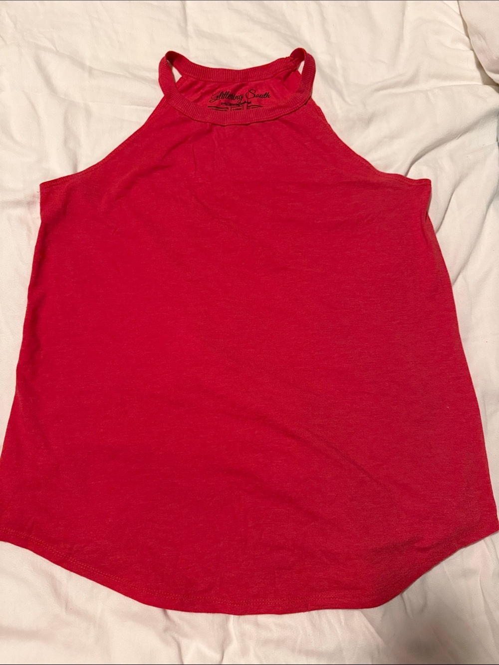 Halter Neck Red Women's Tank Top